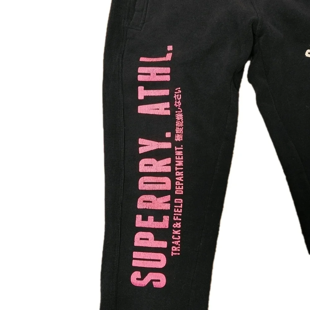 Superdry Women's Track And Field Joggers Sweatpants Pants Black Size M - Picture 3 of 16